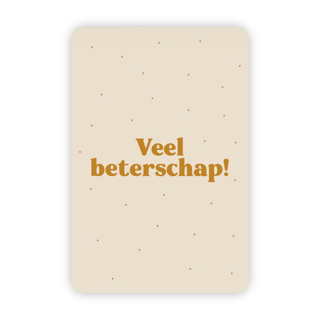 Wenskaart | Veel beterschap goudfolie