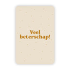 Wenskaart | Veel beterschap goudfolie