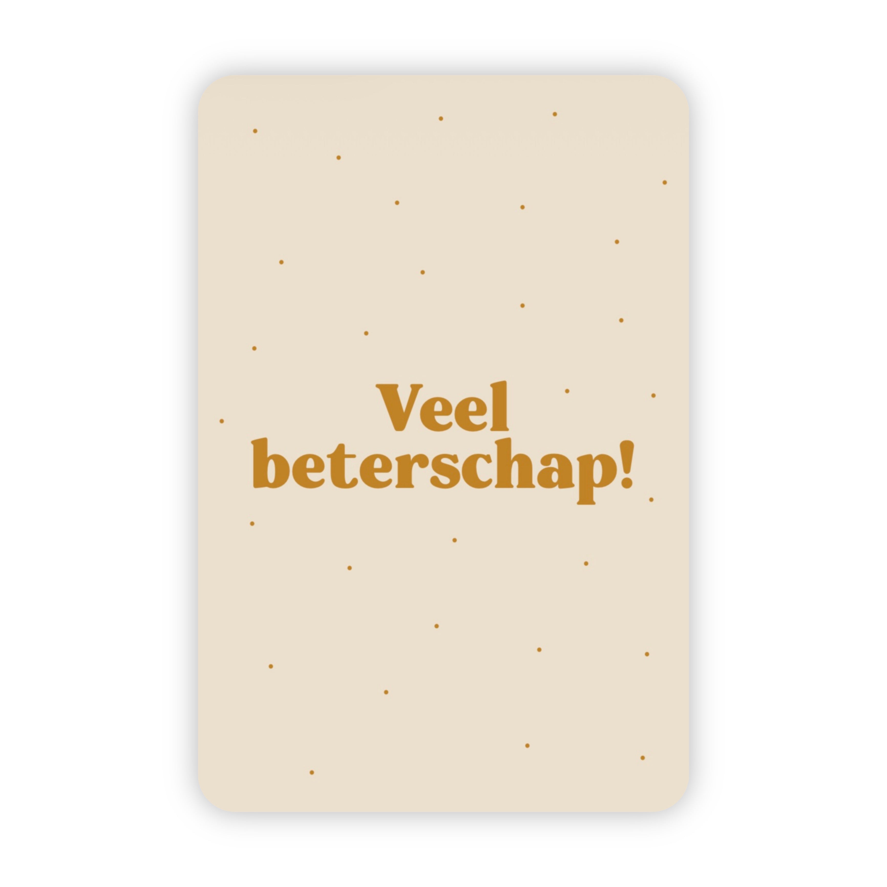 Wenskaart | Veel beterschap goudfolie