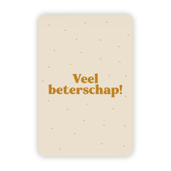 Wenskaart | Veel beterschap goudfolie