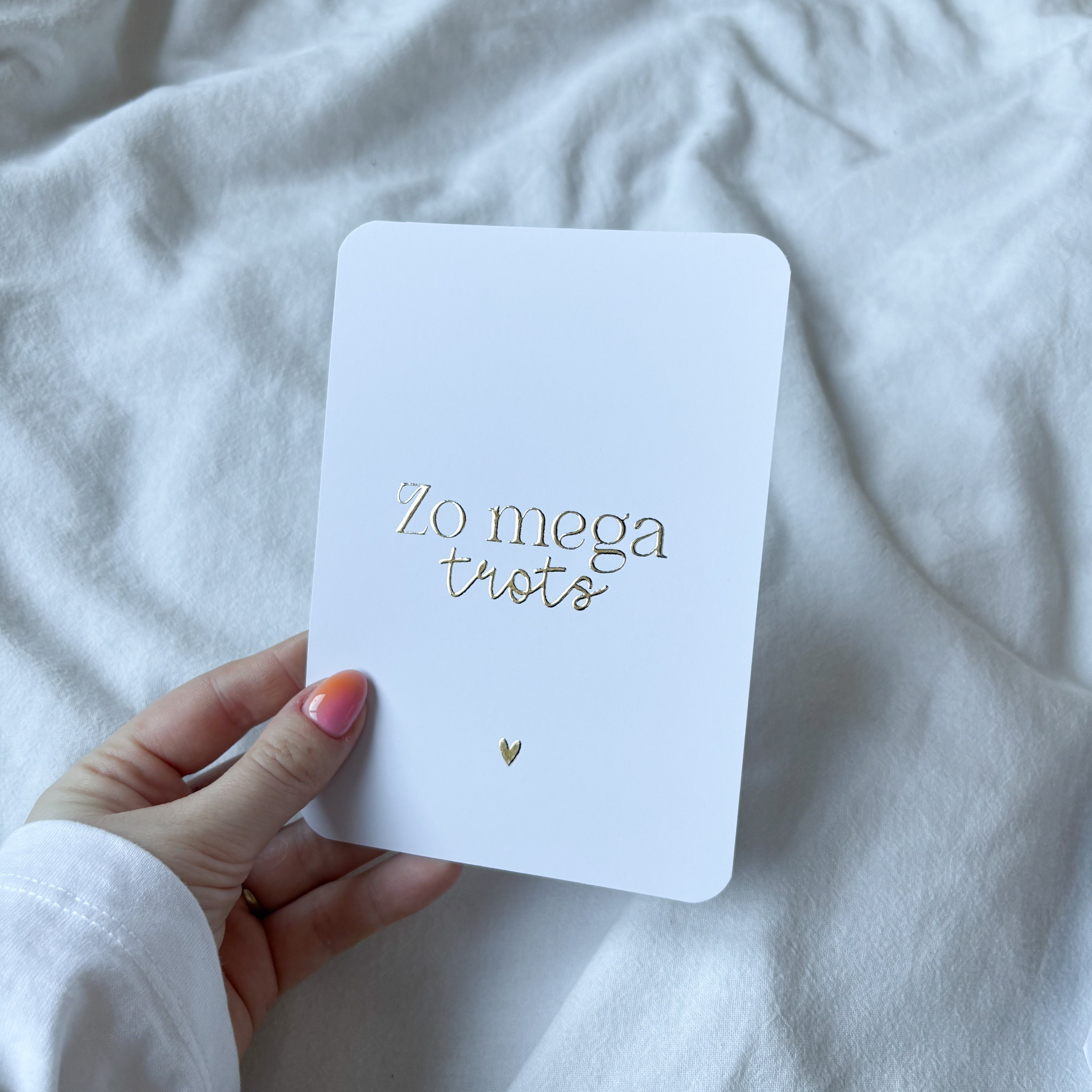 Wenskaart | Zo mega trots goudfolie