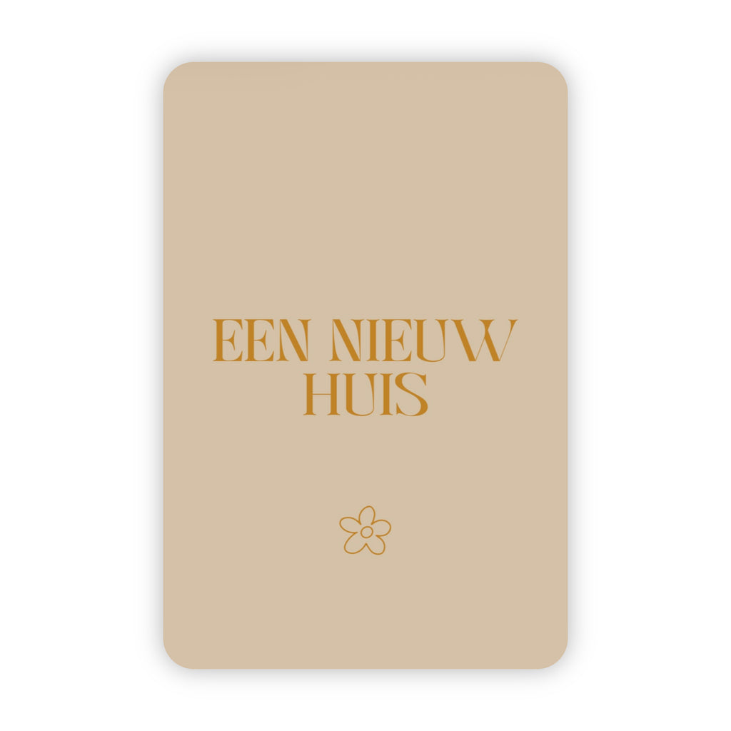 Wenskaart | Een nieuw huis goudfolie