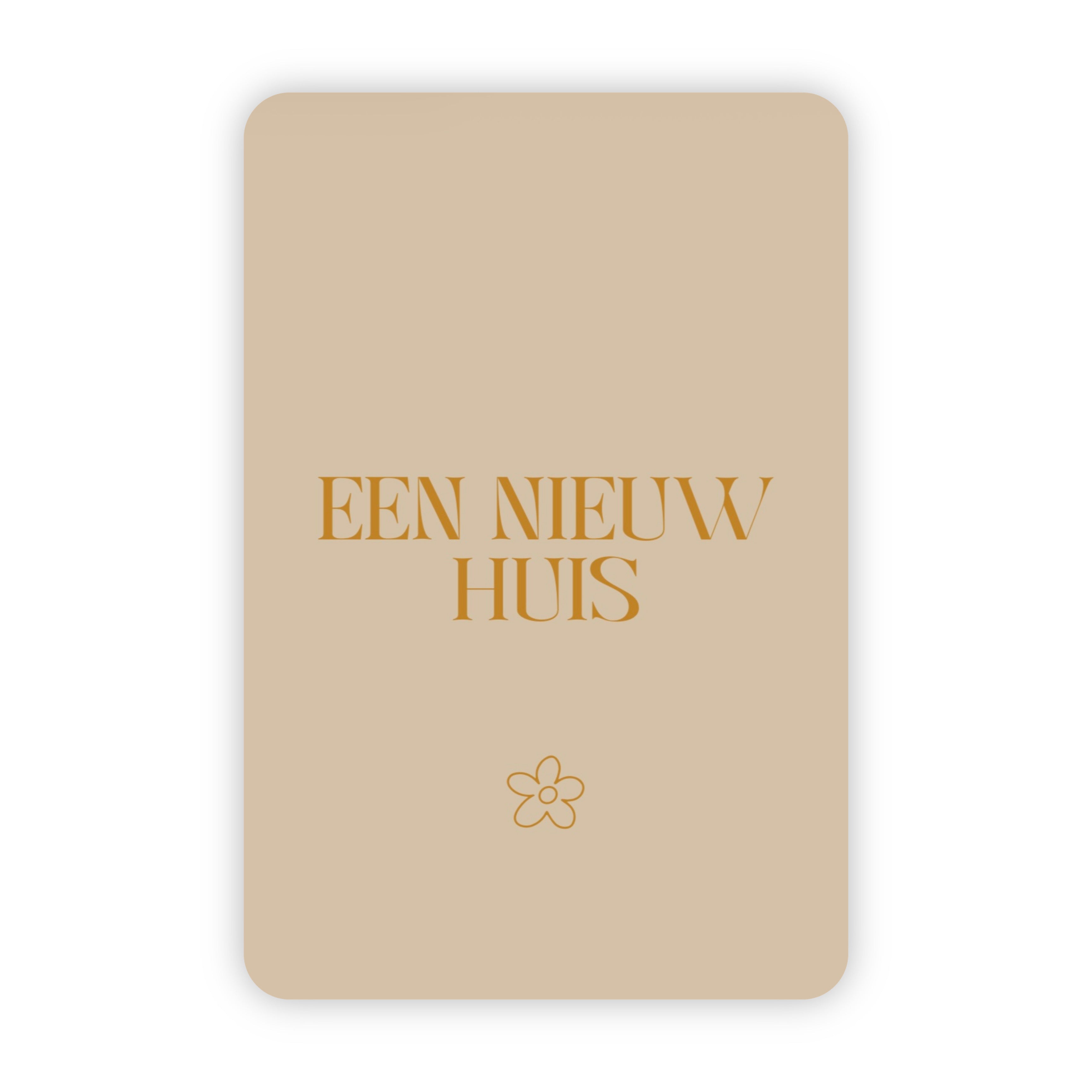Wenskaart | Een nieuw huis goudfolie