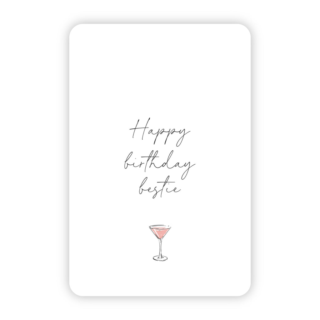 Wenskaart | Happy birthday bestie