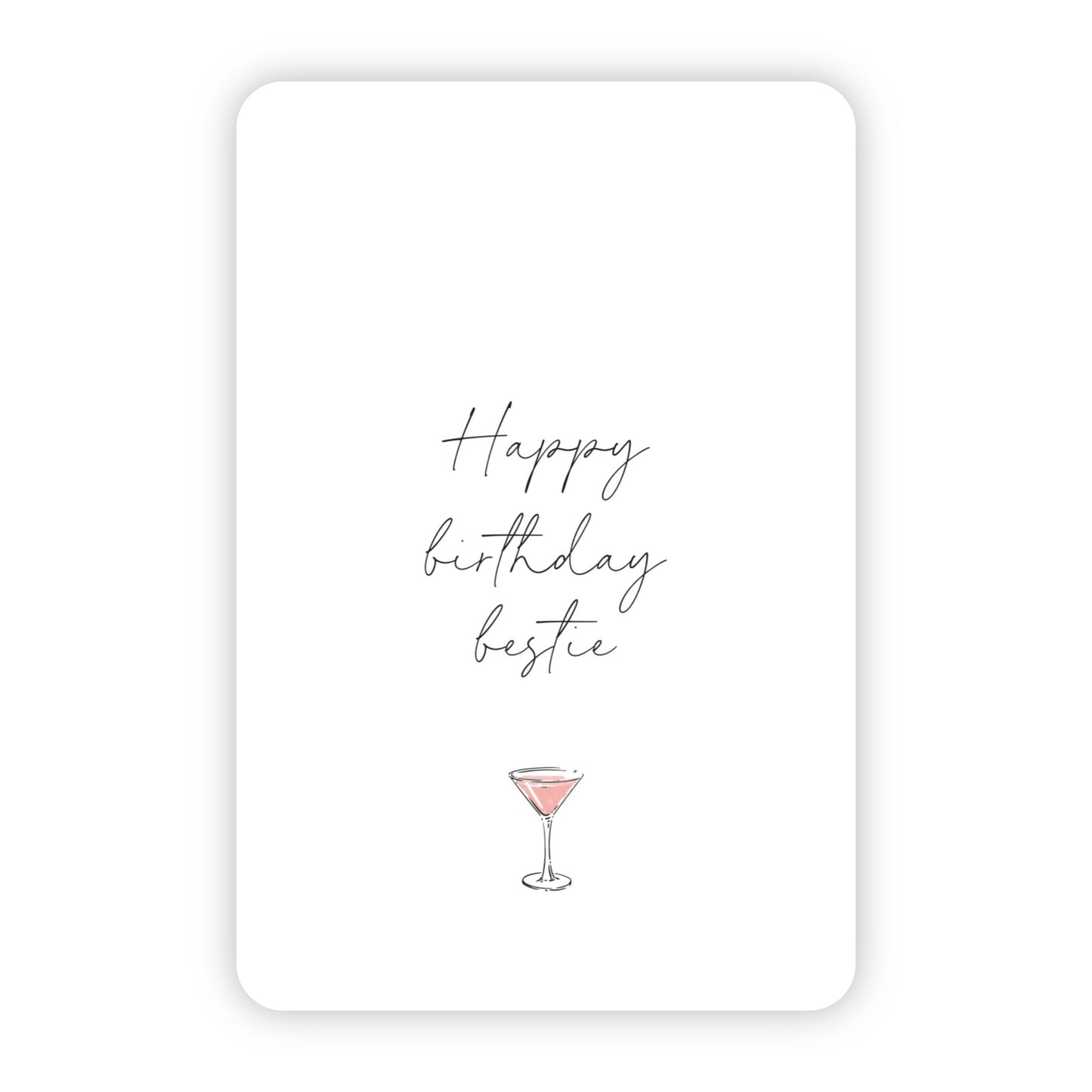 Wenskaart | Happy birthday bestie