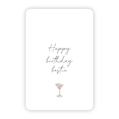 Wenskaart | Happy birthday bestie