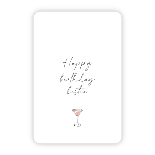 Wenskaart | Happy birthday bestie