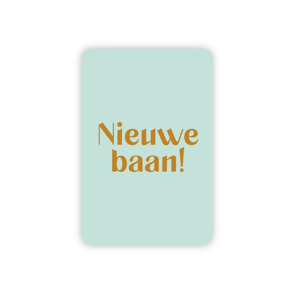 Minikaart | Nieuwe baan goudfolie