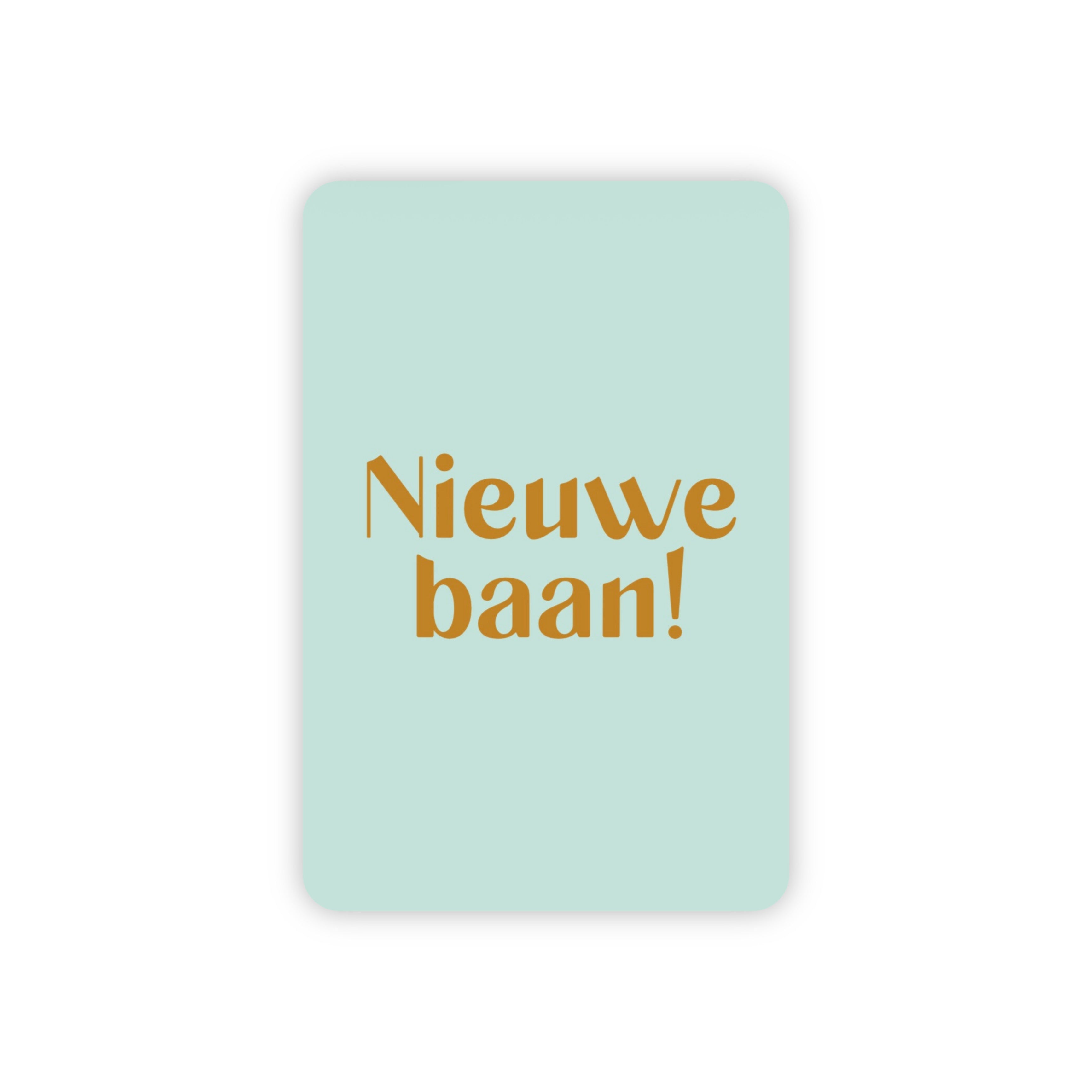 Minikaart | Nieuwe baan goudfolie