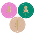 Cadeaustickers | Christmas tree 10 stuks goudfolie