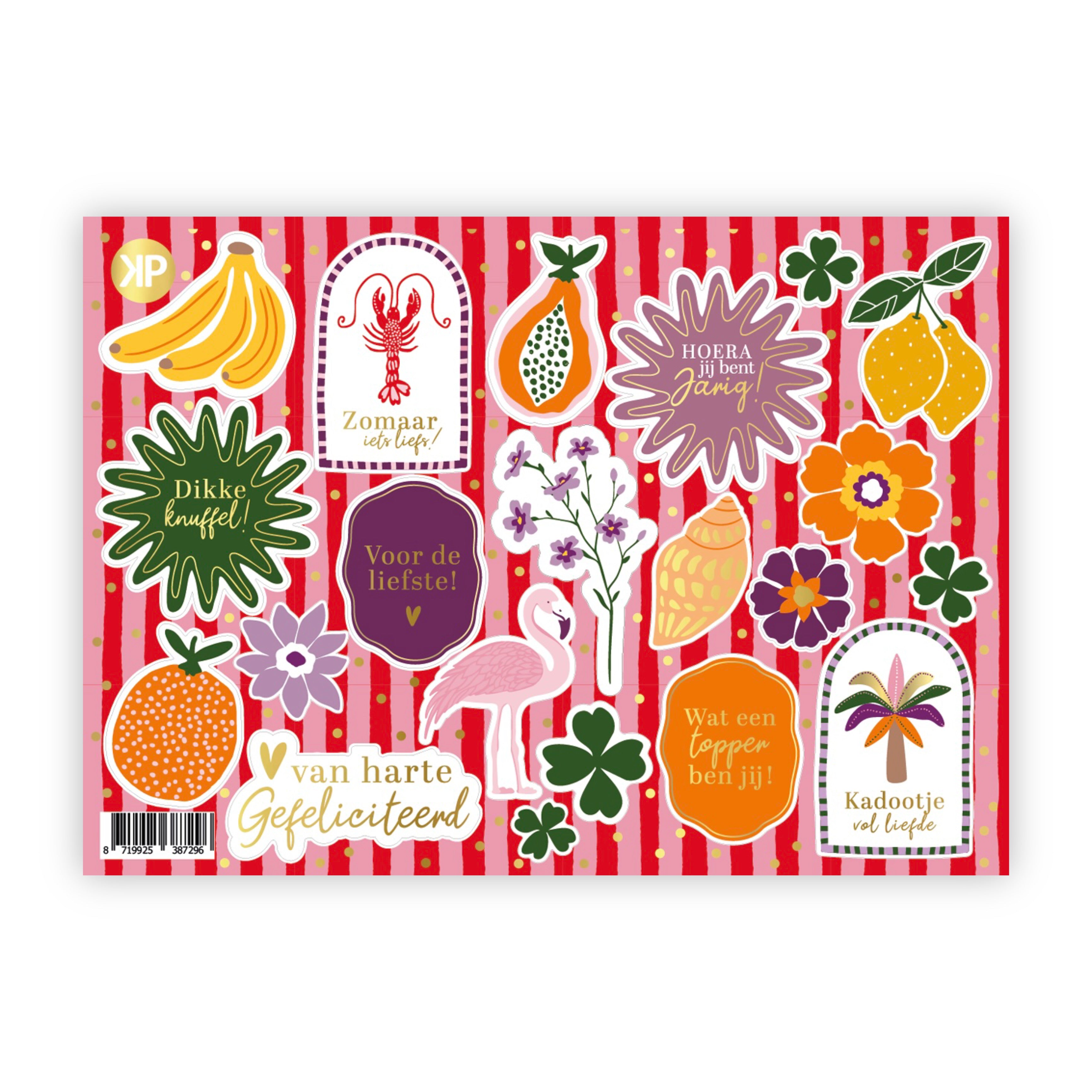 Stickervel | Zomer goudfolie