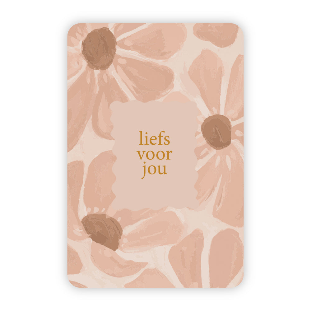 Wenskaart | Liefs voor jou goudfolie