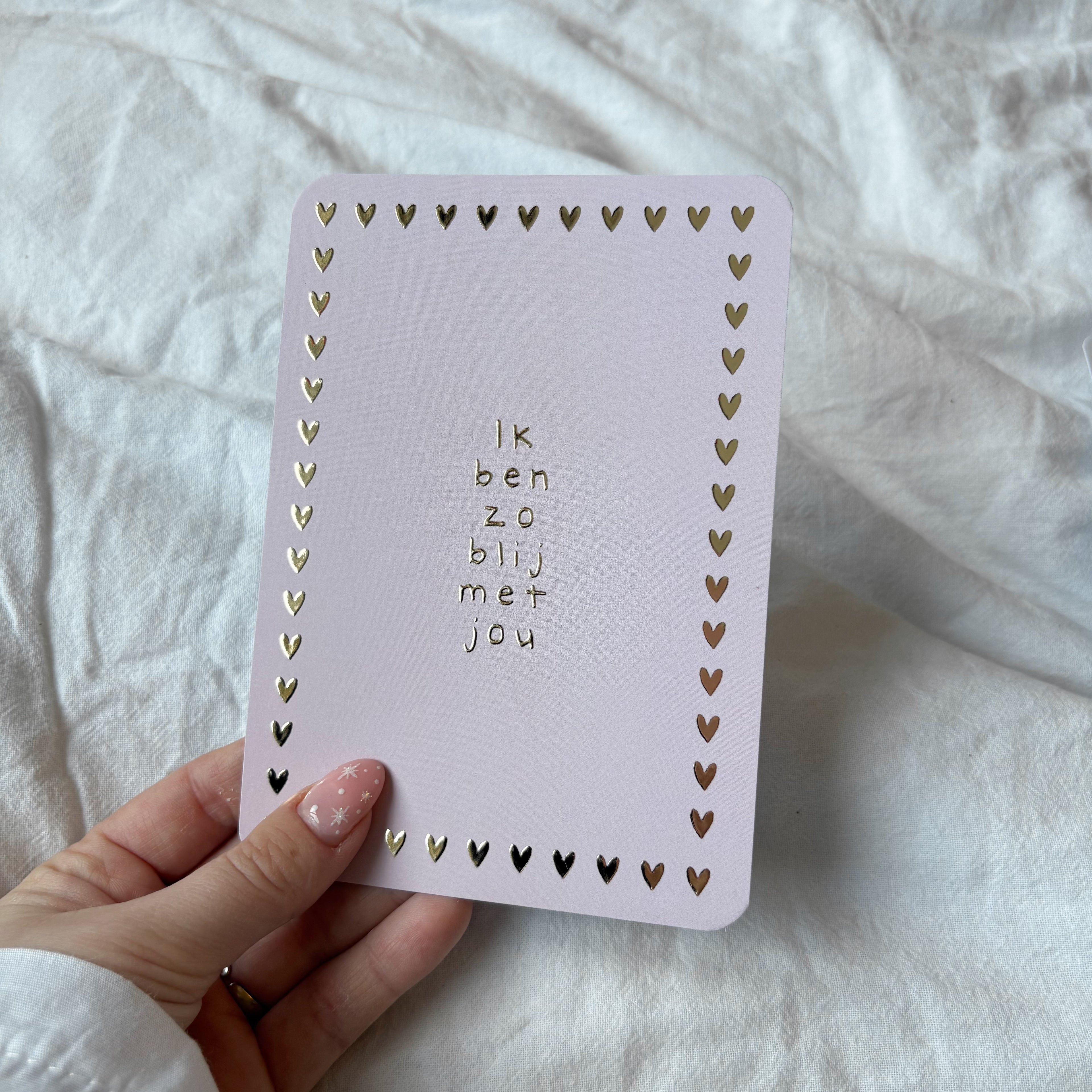 Wenskaart | Ik ben zo blij met jou goudfolie