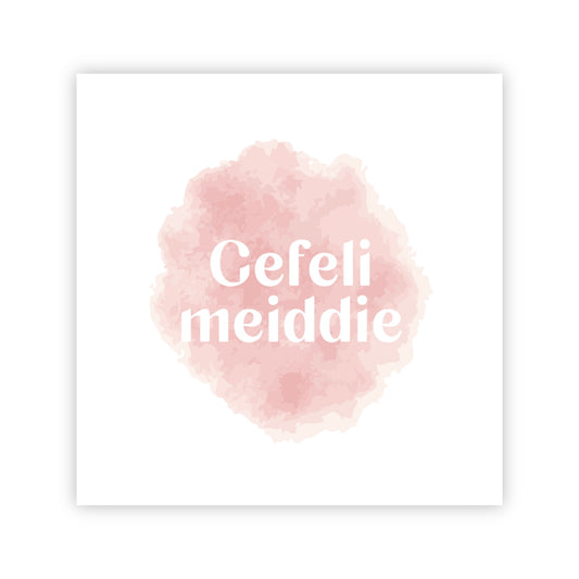 Dubbele wenskaart | Gefeli meiddie
