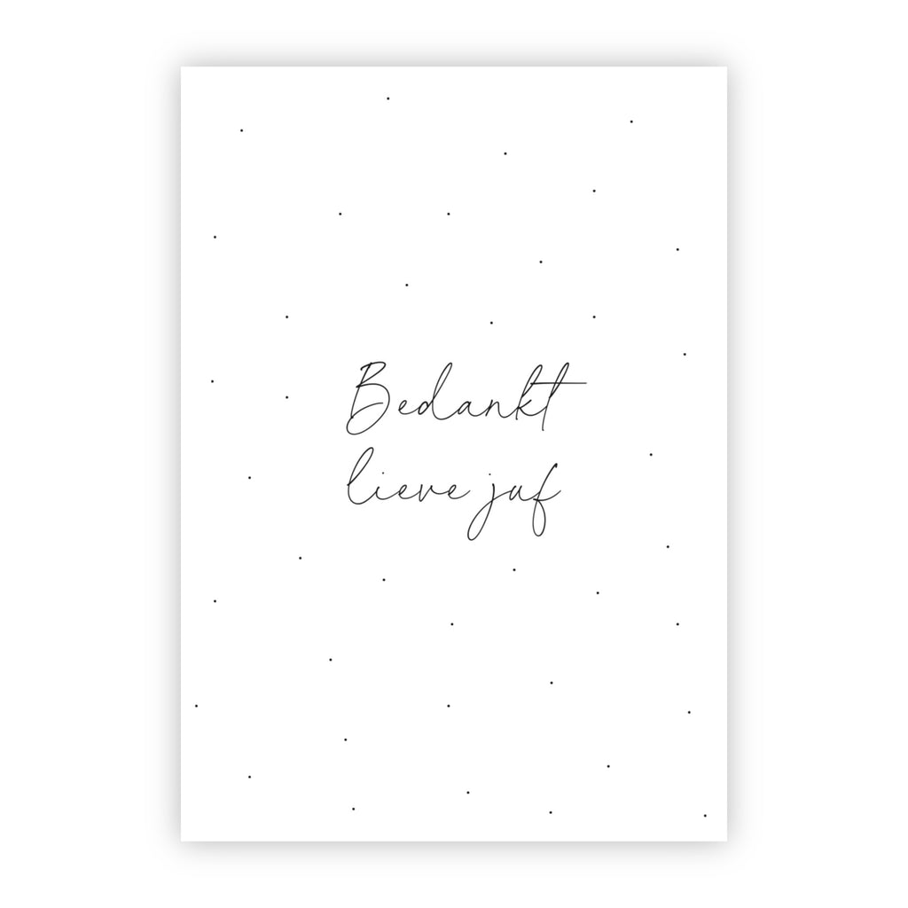 Wenskaart | Bedankt lieve juf