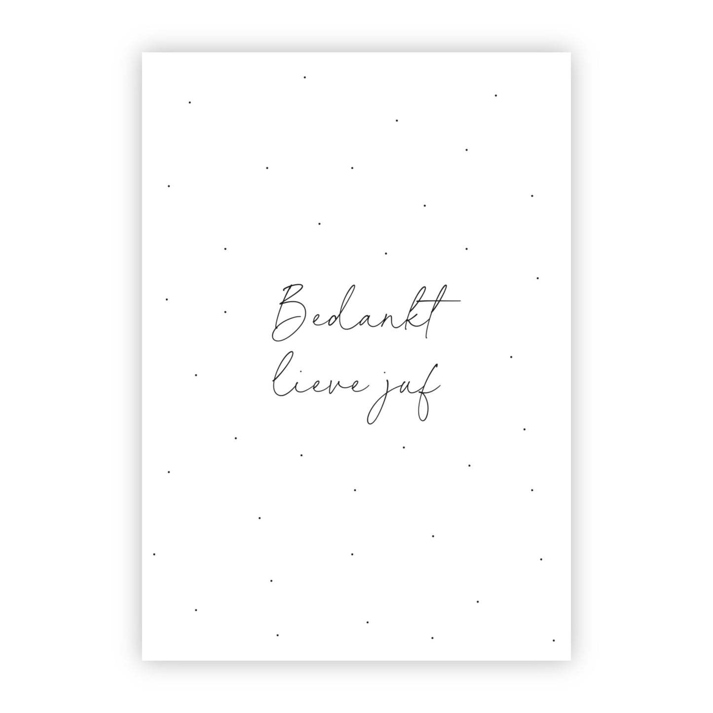 Wenskaart | Bedankt lieve juf