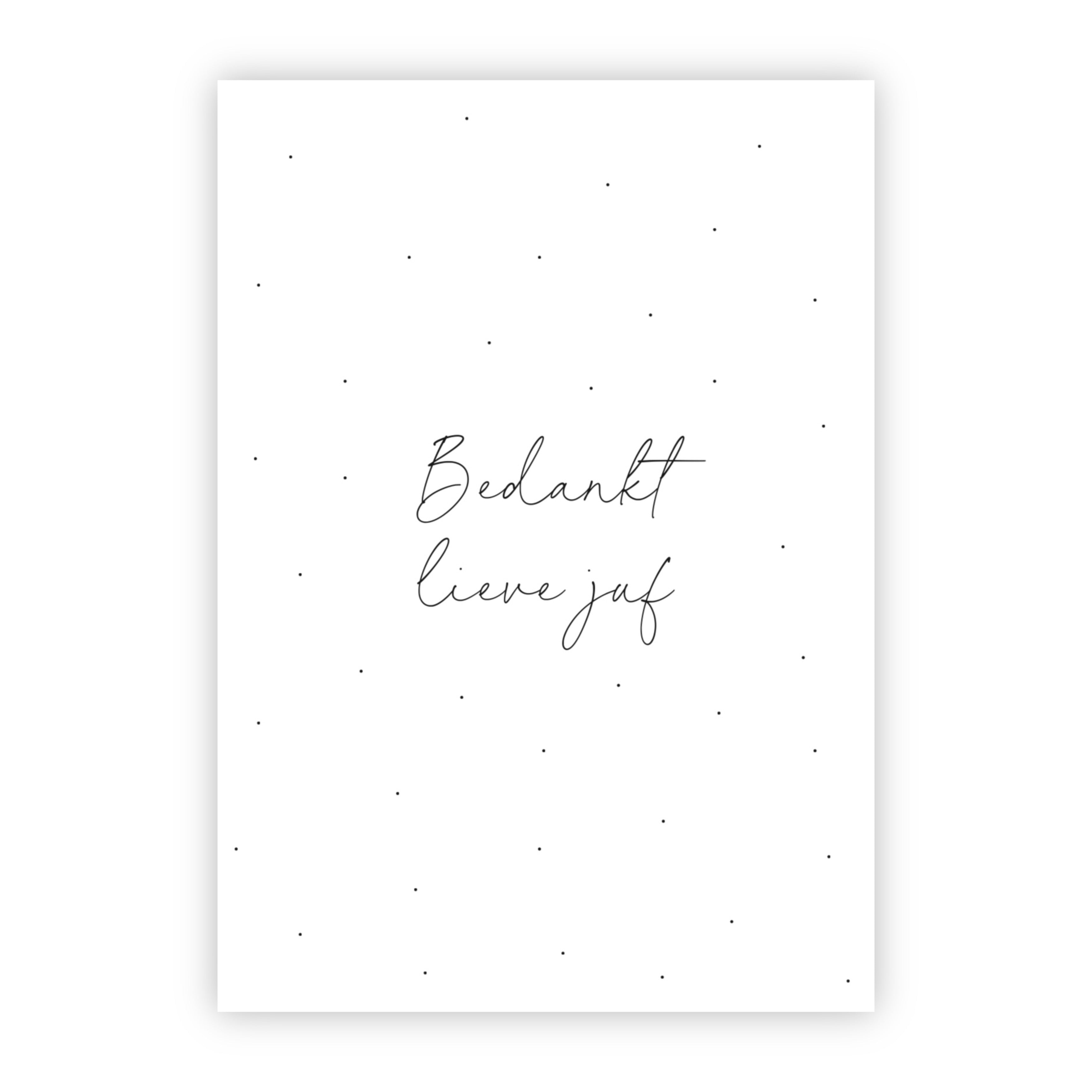 Wenskaart | Bedankt lieve juf