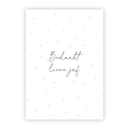 Wenskaart | Bedankt lieve juf