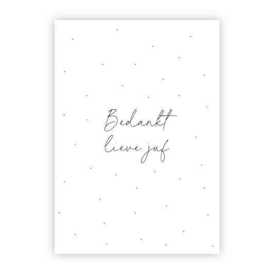 Wenskaart | Bedankt lieve juf