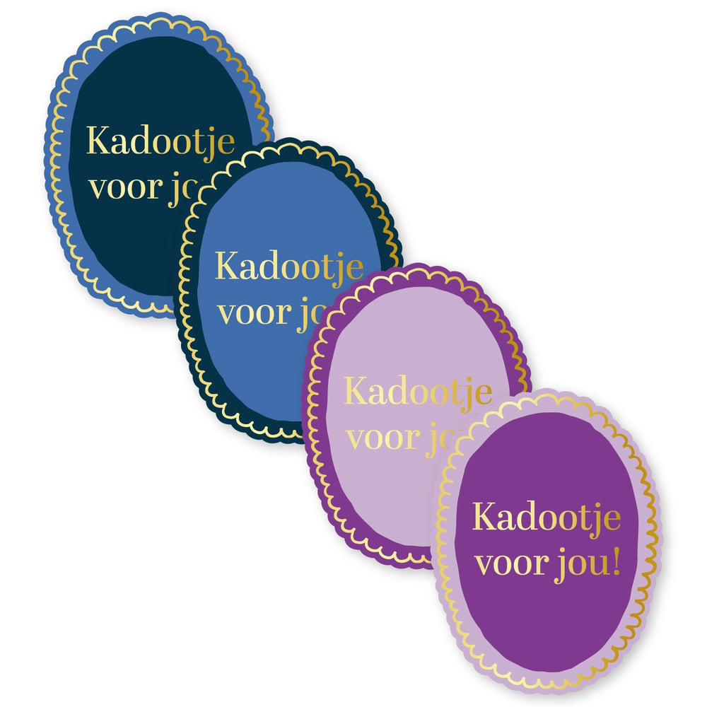 Cadeaustickers | Kadootje voor jou 10 stuks goudfolie