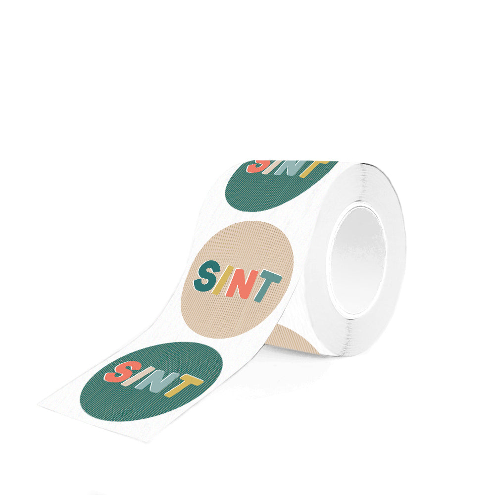 Cadeaustickers | Sint 10 stuks goudfolie