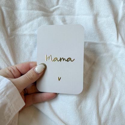Minikaart | Mama goudfolie