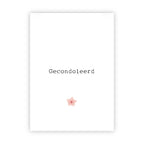 Dubbele wenskaart | Gecondoleerd