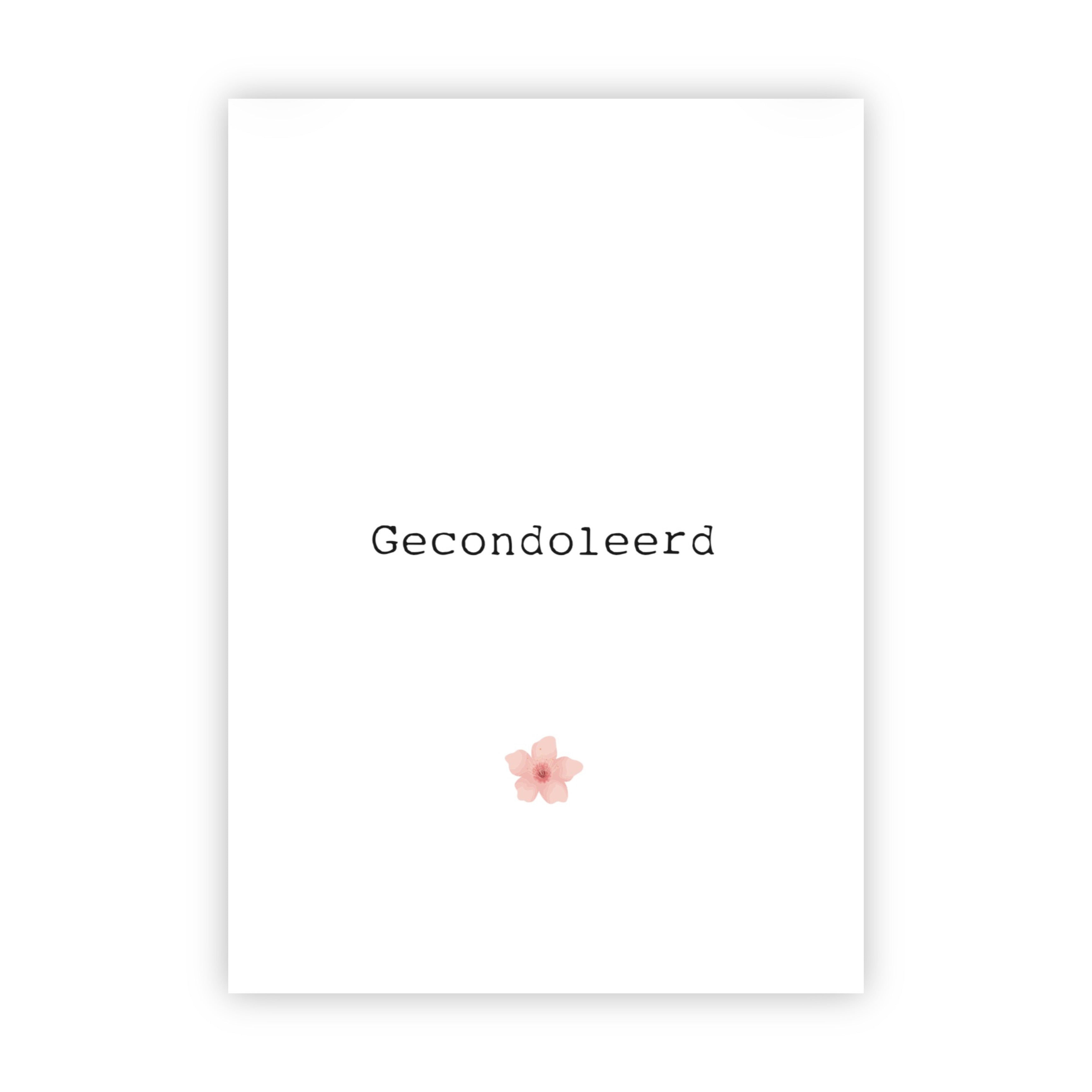 Dubbele wenskaart | Gecondoleerd