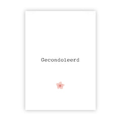Dubbele wenskaart | Gecondoleerd