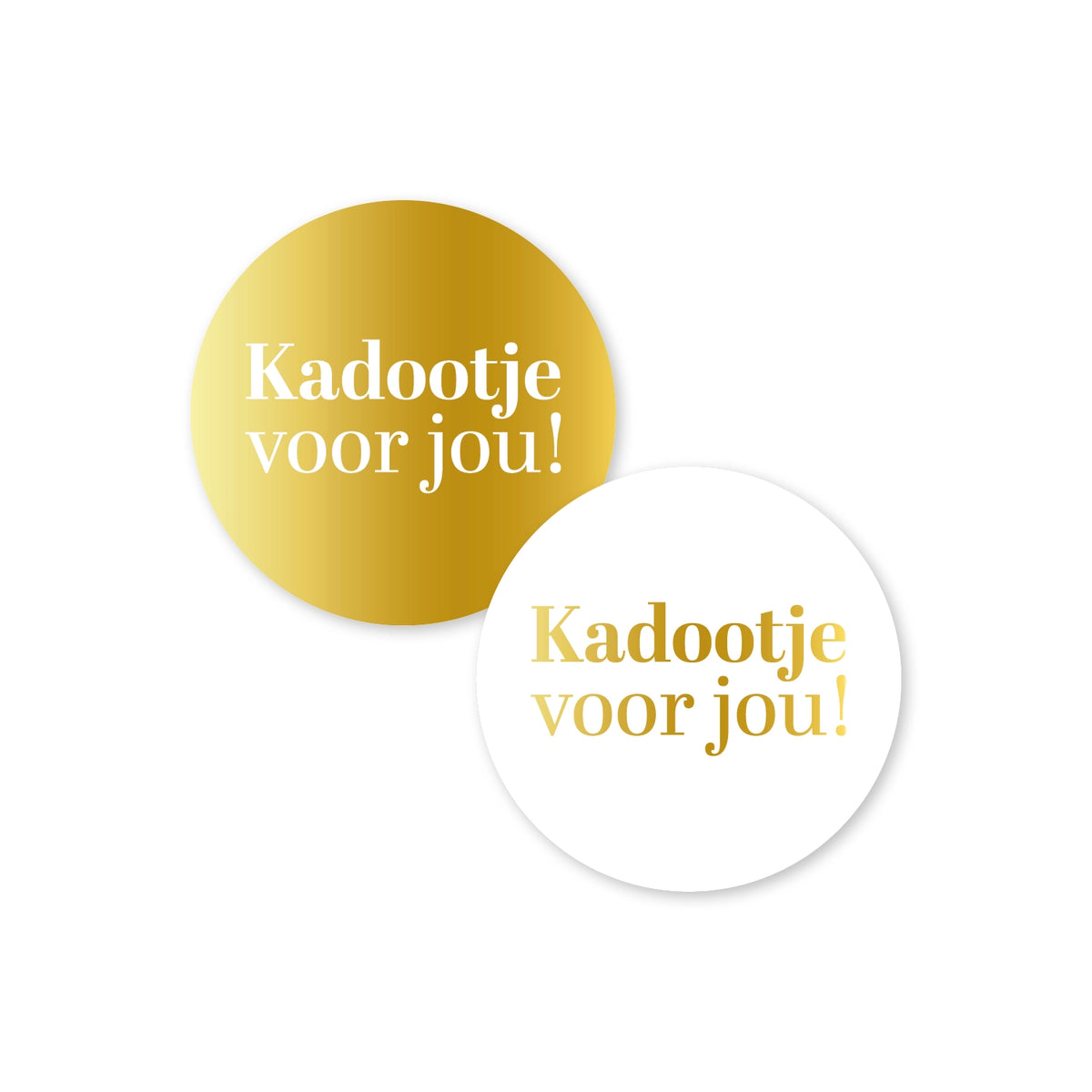 Cadeaustickers | Kadootje voor jou 10 stuks goudfolie
