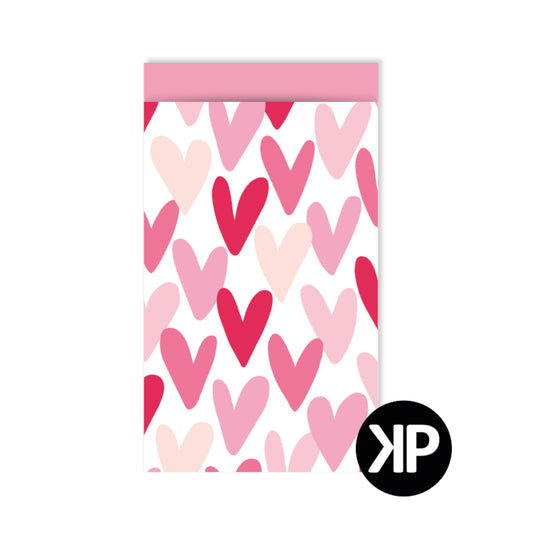 Cadeauzakjes | Hartjes roze 5 stuks