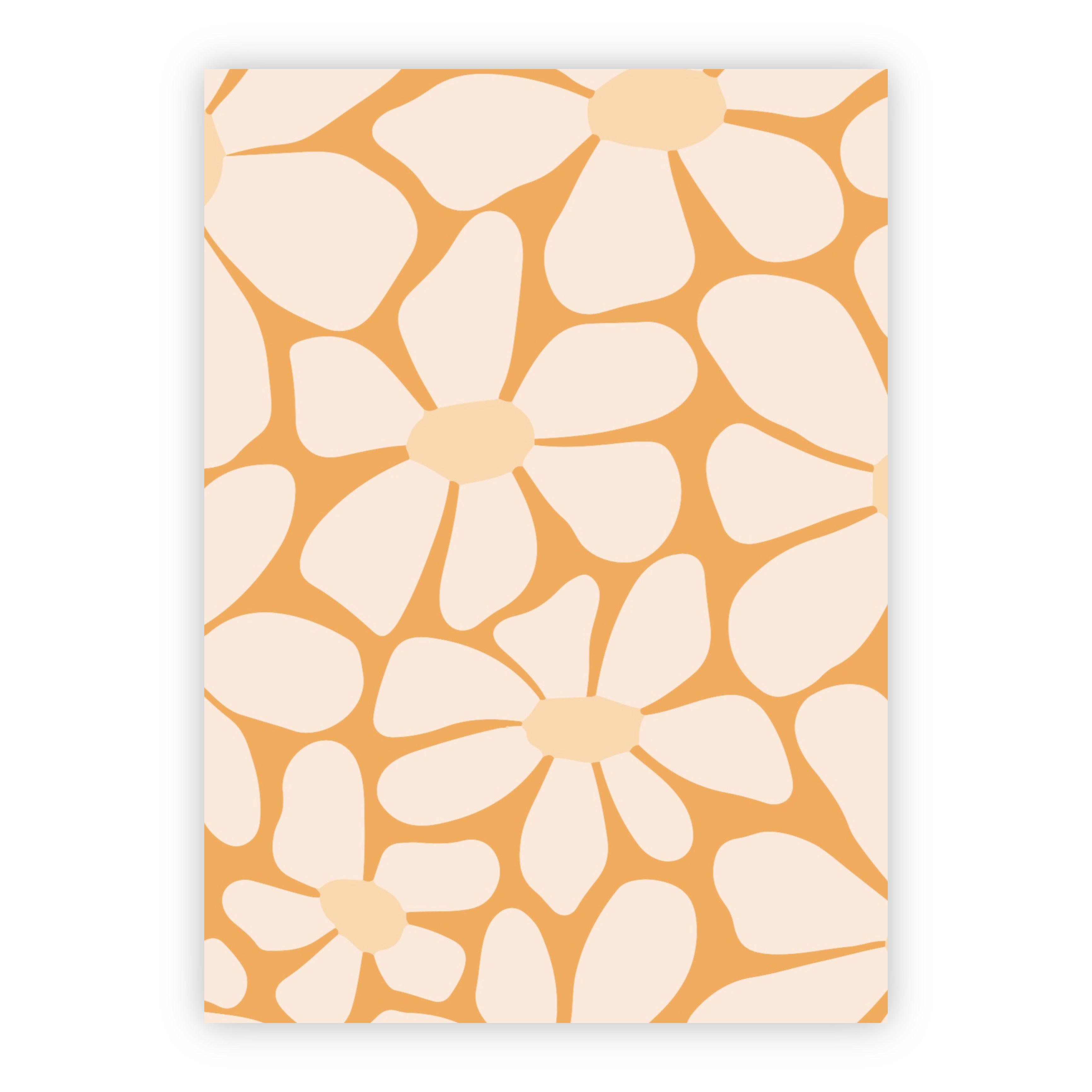 Wenskaart | Blanco bloemen