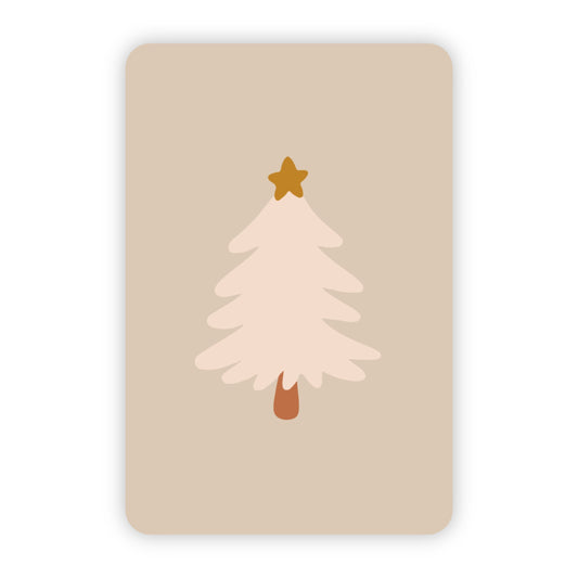 Kerstkaart goudfolie | Blanco kerstboom