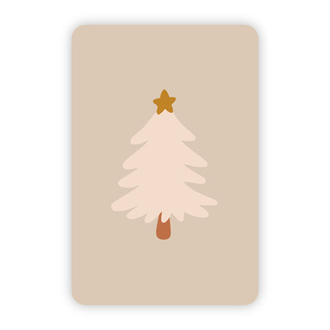 Kerstkaart goudfolie | Blanco kerstboom