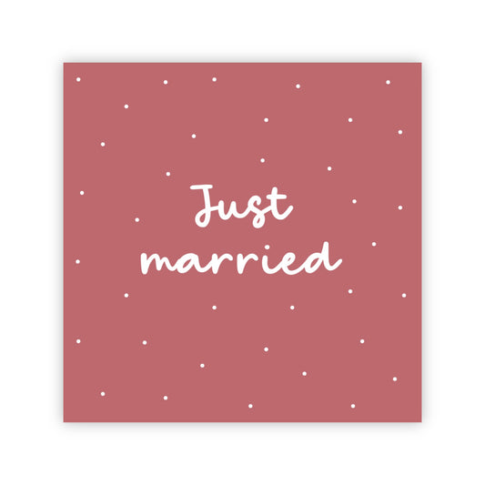 Dubbele wenskaart | Just married