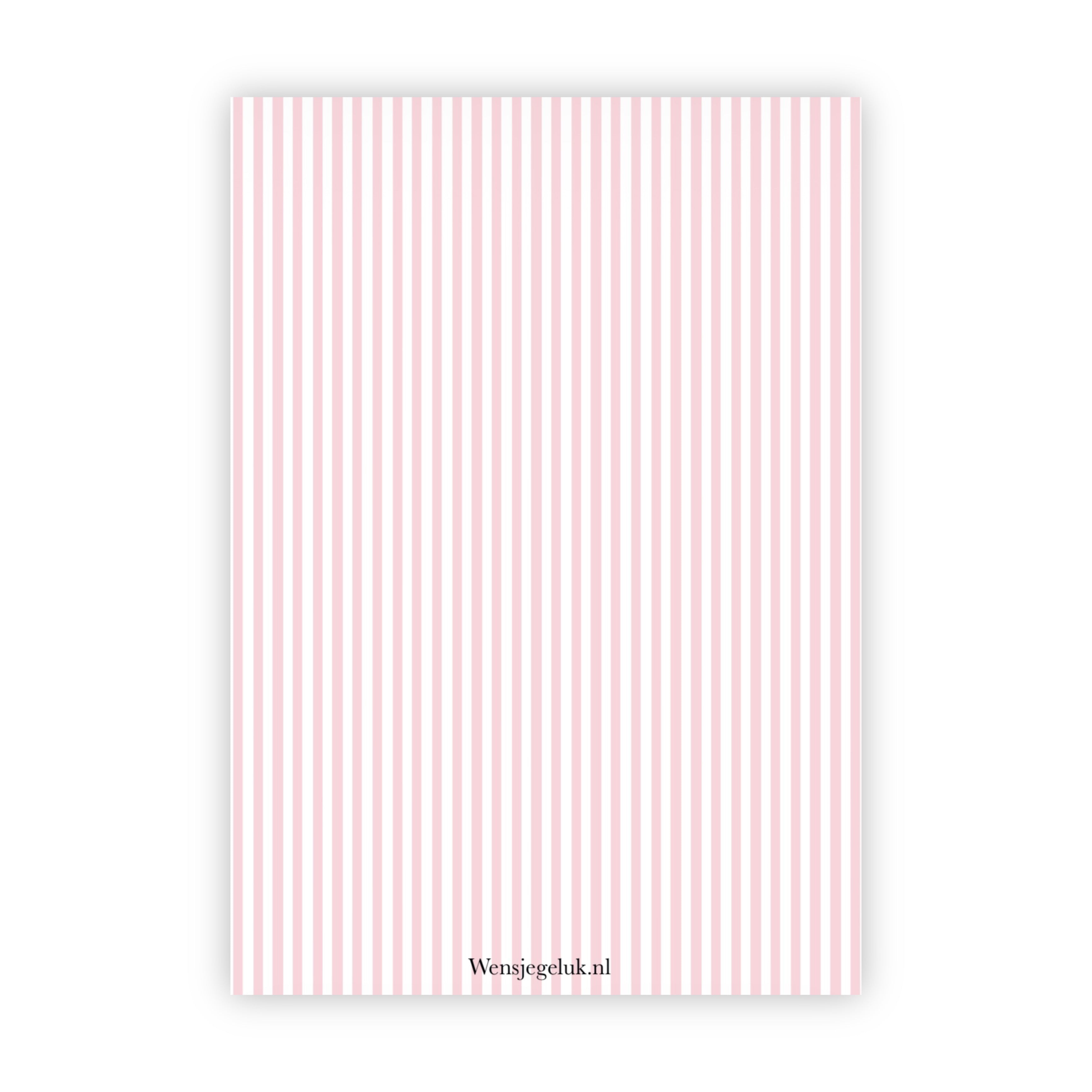 Dubbele wenskaart | Hoera een meisje