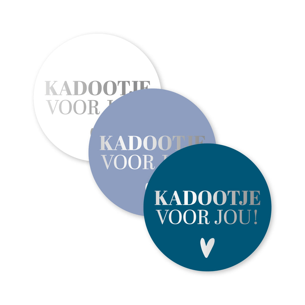 Cadeaustickers | Kadootje voor jou 10 stuks zilverfolie