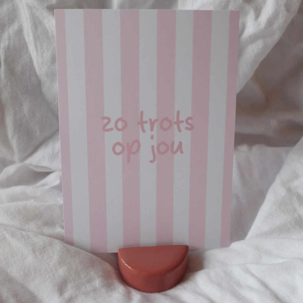 Kaarthouder | Zalm roze