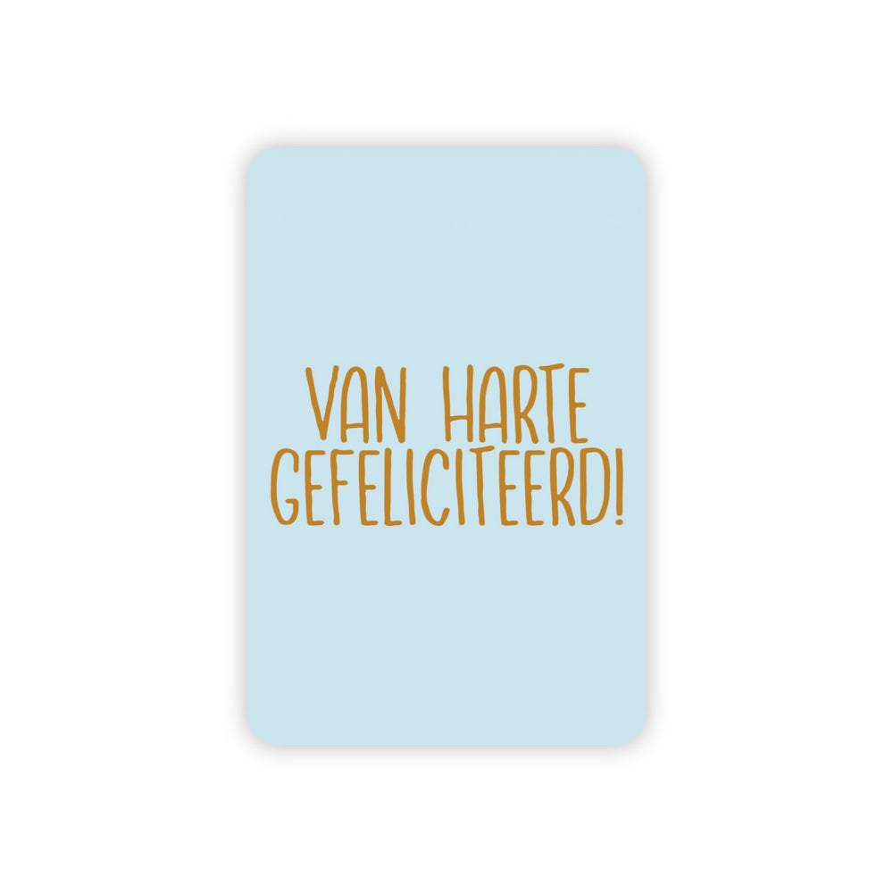 Minikaart | Van harte gefeliciteerd goudfolie