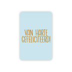 Minikaart | Van harte gefeliciteerd goudfolie
