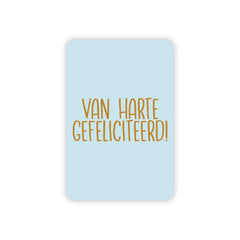 Minikaart | Van harte gefeliciteerd goudfolie