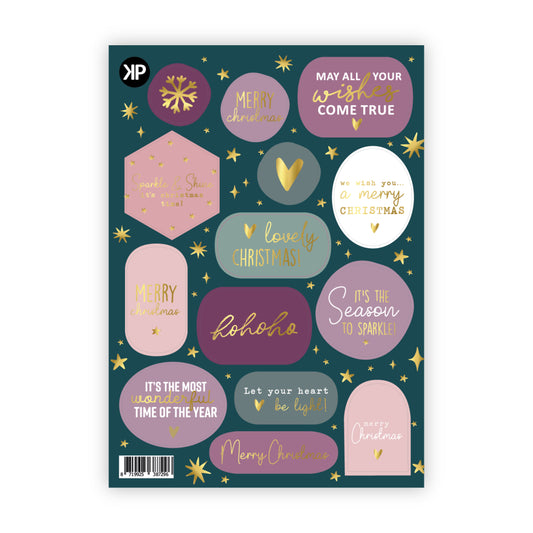Stickervel | Kerst goudfolie