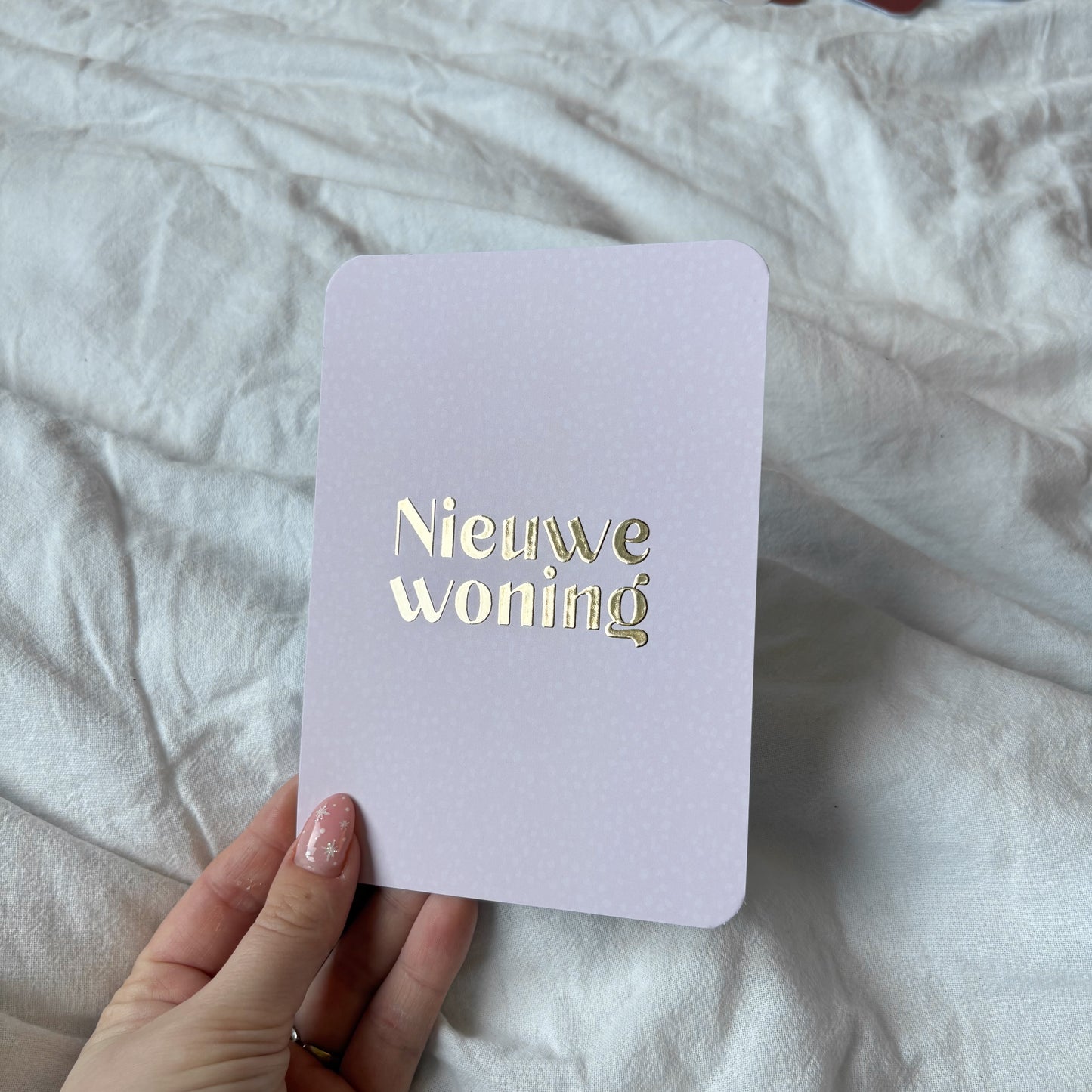 Wenskaart | Nieuwe woning goudfolie