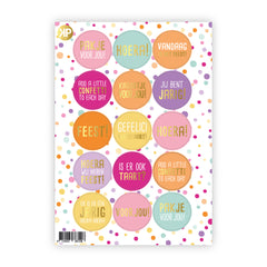 Stickervel | Feest goudfolie