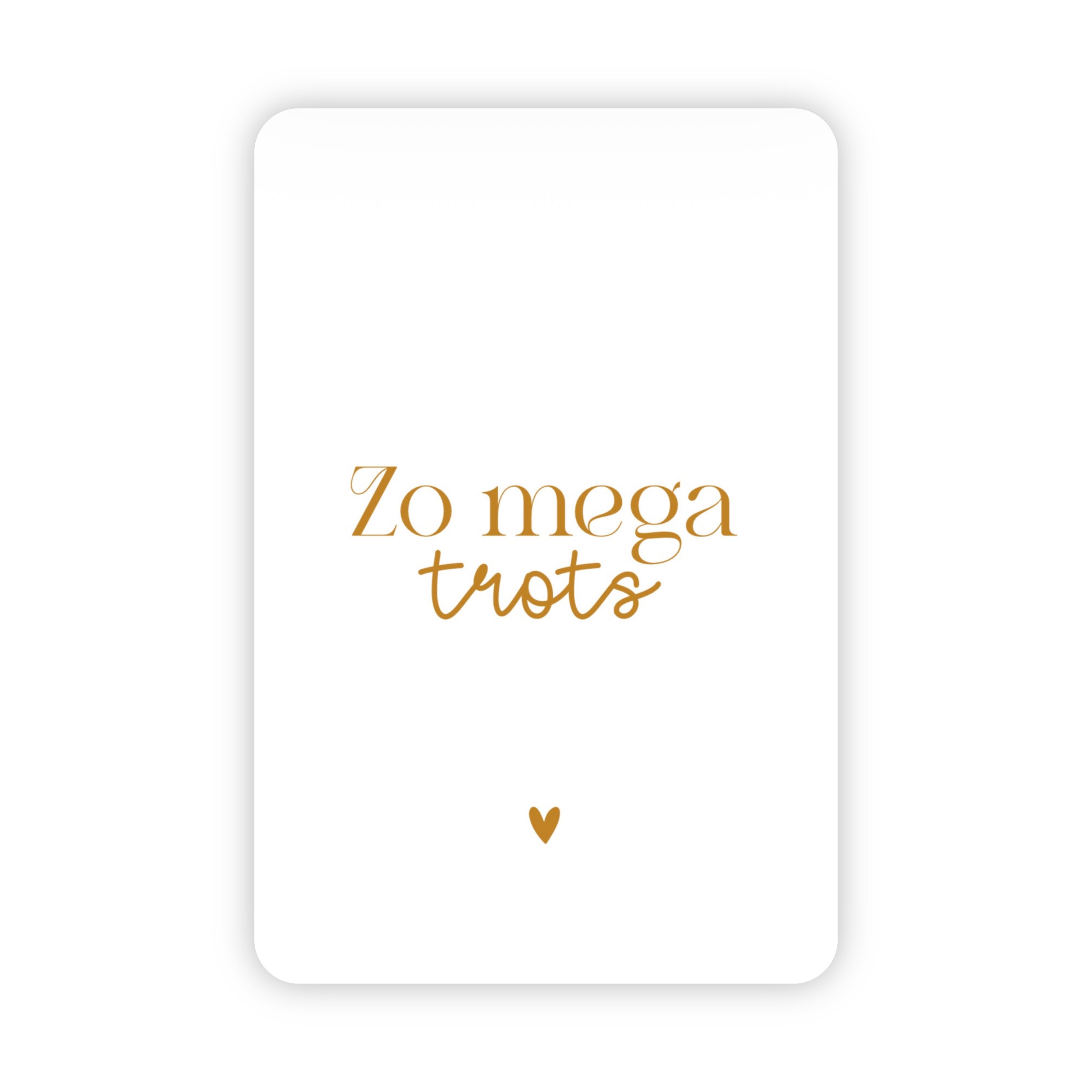 Wenskaart | Zo mega trots goudfolie