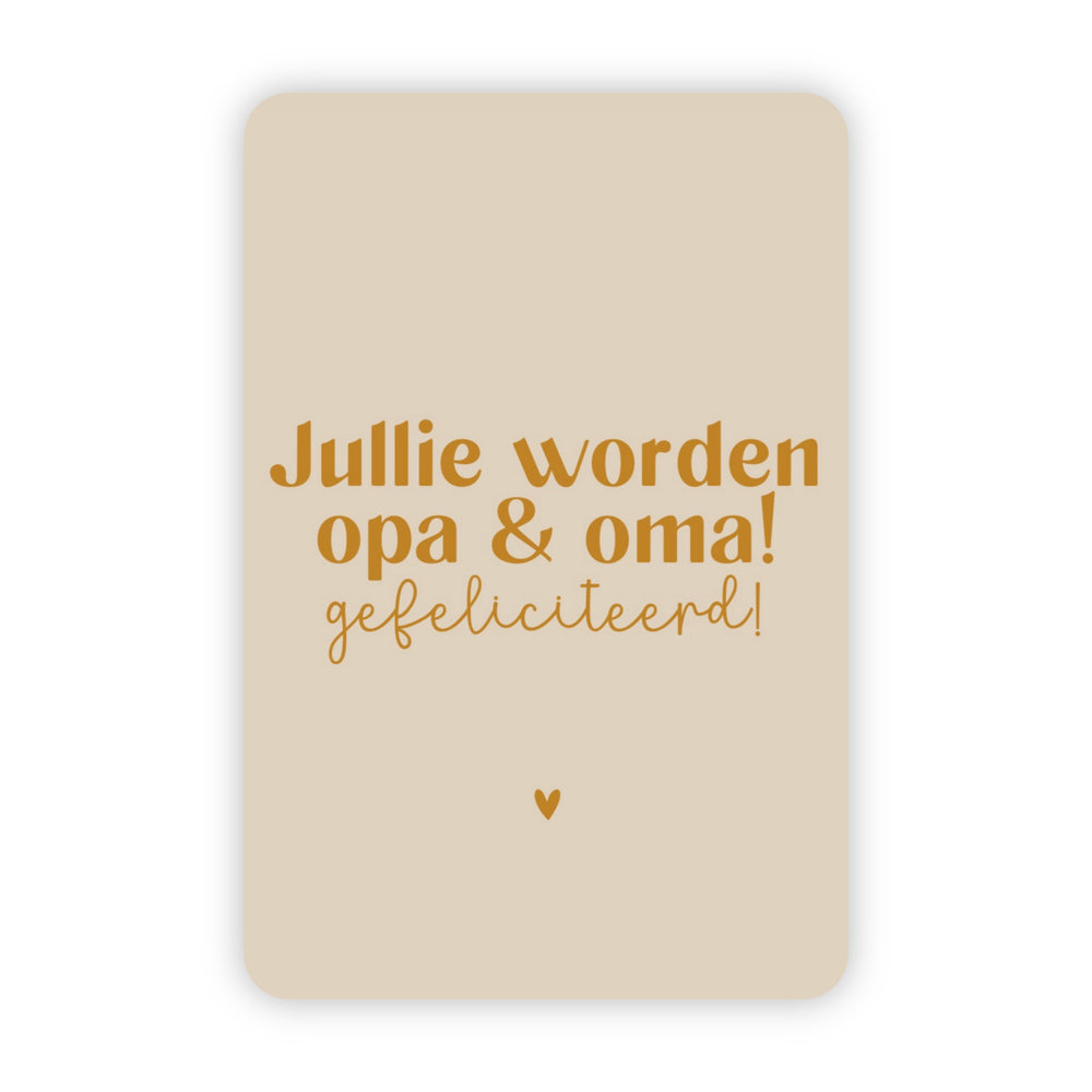 Wenskaart | Jullie worden opa & oma goudfolie