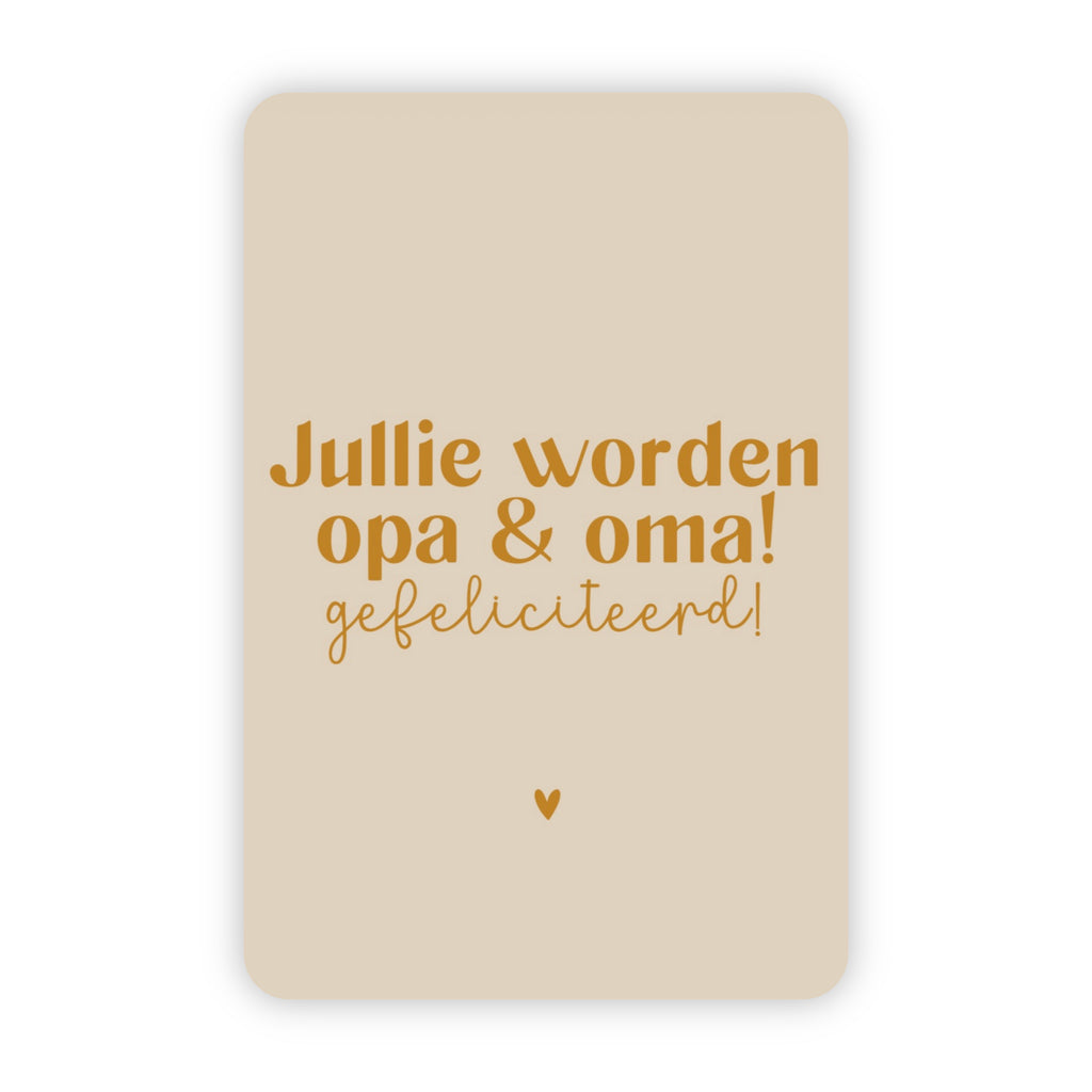 Wenskaart | Jullie worden opa & oma goudfolie