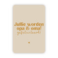 Wenskaart | Jullie worden opa & oma goudfolie