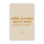 Wenskaart | Jullie worden opa & oma goudfolie