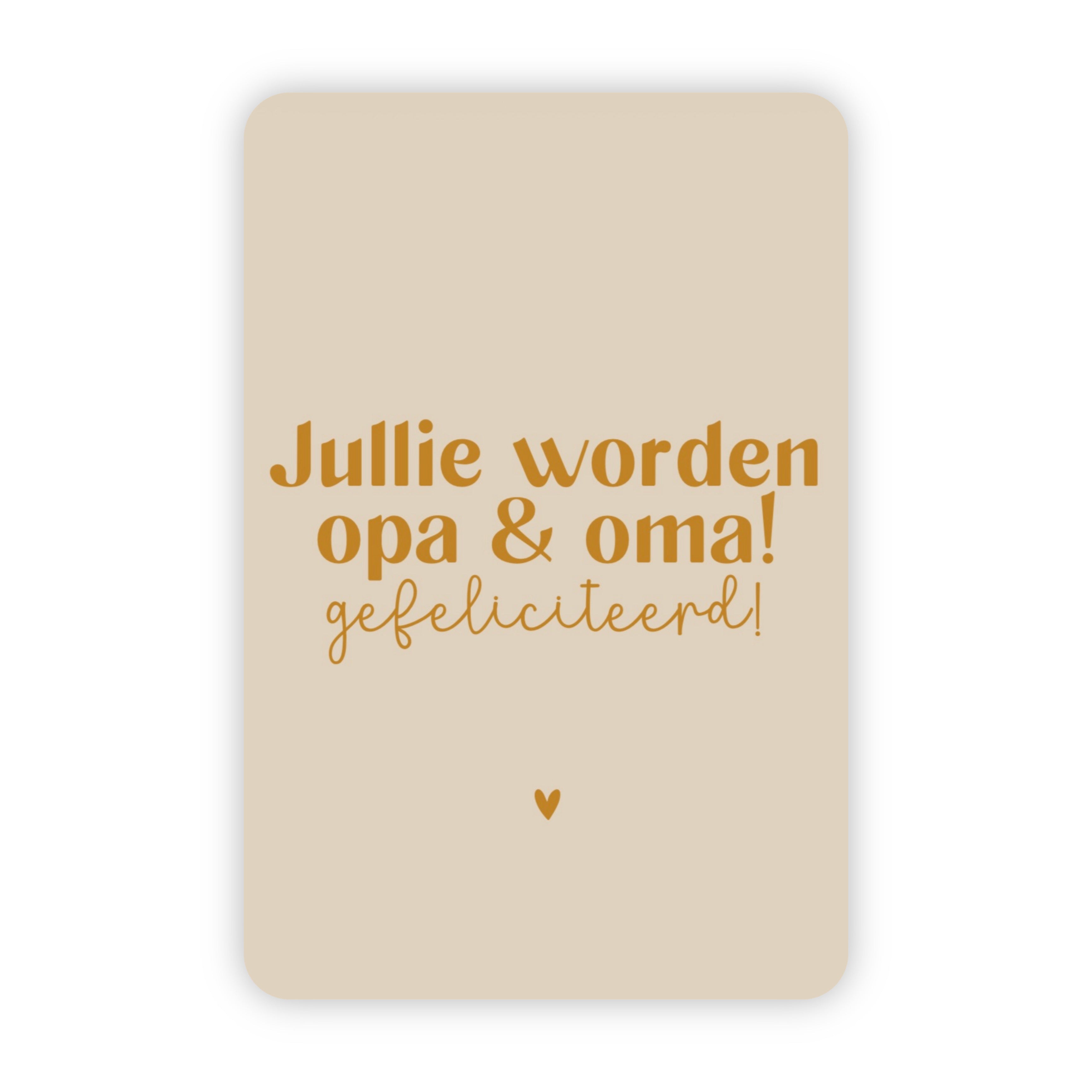 Wenskaart | Jullie worden opa & oma goudfolie